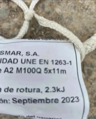 Rete di sicurezza per cantieri 5x11m bianca