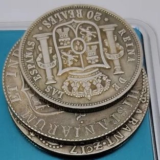 🇪🇦 3 MONEDAS ANTIGUAS ESPAÑOLAS 20 REALES