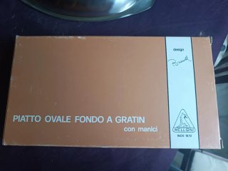 Piatto Ovale Gratin Metallo Argento