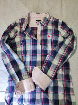 Camisa cuadros mujer algodón Talla S