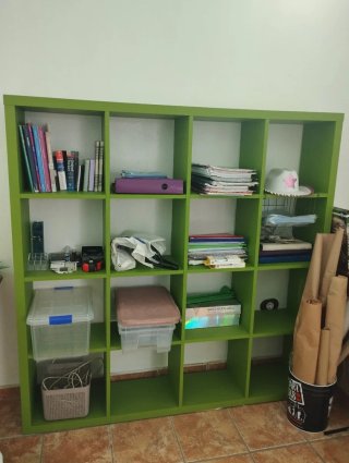 Estantería modular verde 158 cm x 158 cm x 29cm