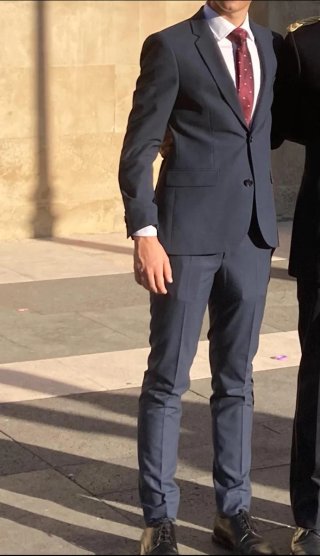 Traje de chaqueta azul