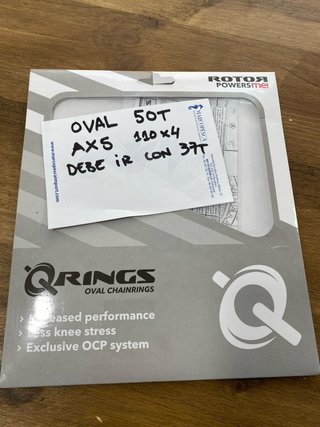 Plato Rotor Q-Rings 50T BCD110 ovalado