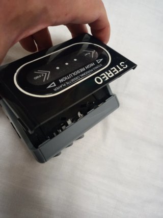 WALKMAN VINTAGE AÑOS 80 STEREO COLOR NEGRO Y GRIS