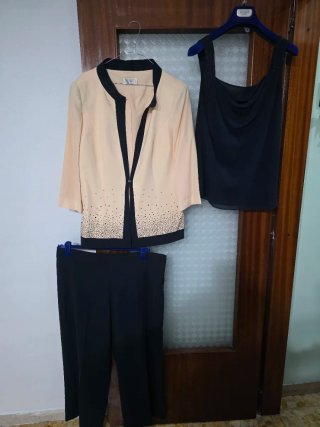 Tailleur 3 pezzi Musani Couture Beige/blu