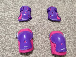 Patines Rosa Ajustable protecciones y casco