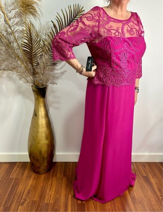 Vestido largo fiesta rosa