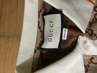Polo Gucci GG Monogram Beige y Marrón