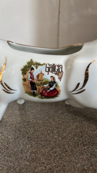 Jarra Leche Vaca Vintage Galicia Souvenir