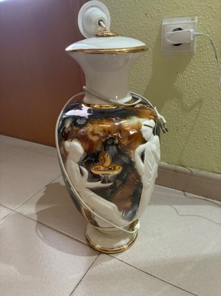 Lámpara Jarrón Cerámica Diseño Clásico