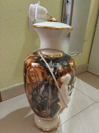 Lámpara Jarrón Cerámica Diseño Clásico