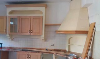 Conjunto para  cocina rústica Campana
