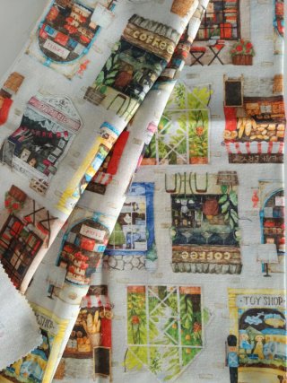 Tela Loneta Estampada Tiendas Vintage