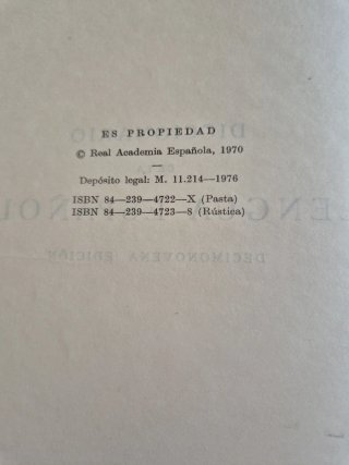 Diccionario de la Real Academia Española. 1970