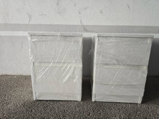 Mesitas de noche blancas (2 unidades)