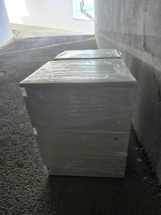 Mesitas de noche blancas (2 unidades)