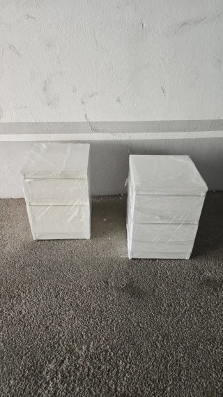 Mesitas de noche blancas (2 unidades)