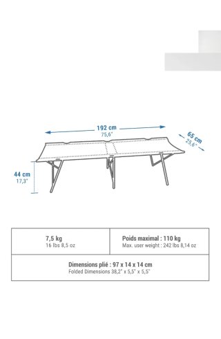 Cama plegable camping Decathlon