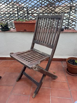 4 Sillas de Teca Plegables 10€ unidad