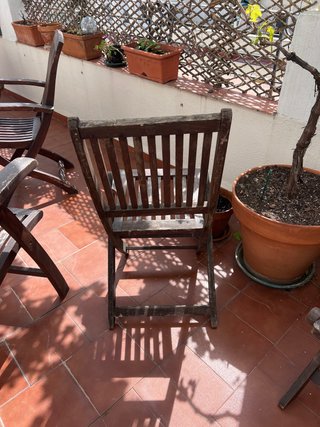 4 Sillas de Teca Plegables 10€ unidad