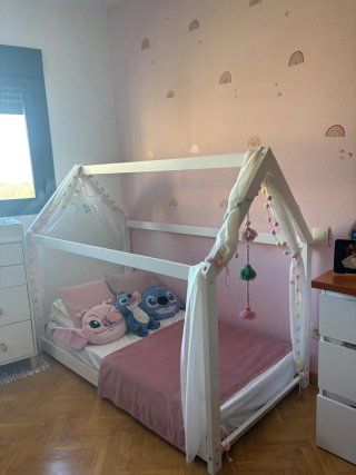 Cama casita madera infantil