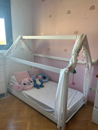 Cama casita madera infantil
