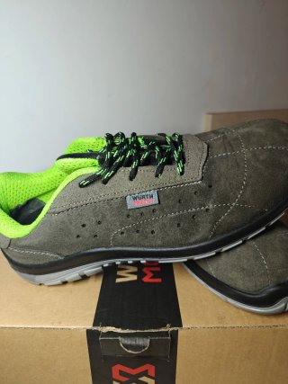 Zapatos de seguridad Wurth grises y verdes