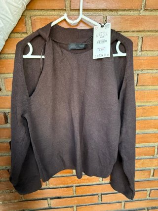 Blusa Zara lunares lazo talla S