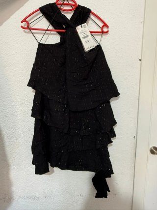 Blusa Zara lunares lazo talla S
