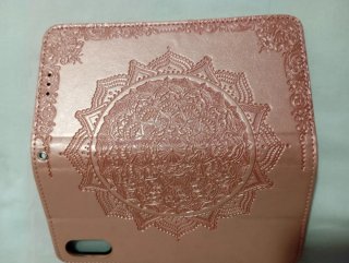 Funda para móvil rosa con mandala