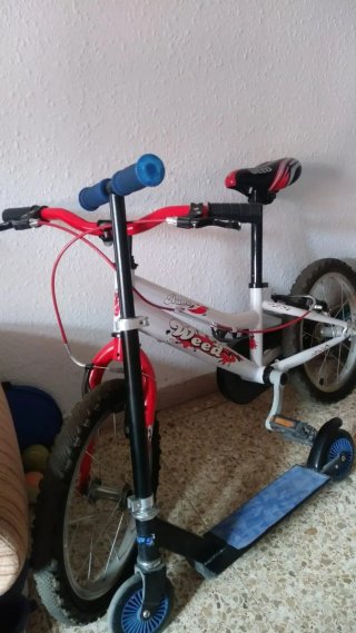 Bicicleta, Patinete y Casco Infantil