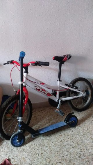 Bicicleta, Patinete y Casco Infantil