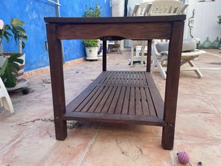 Mesa de madera exterior/interior 120x51x51