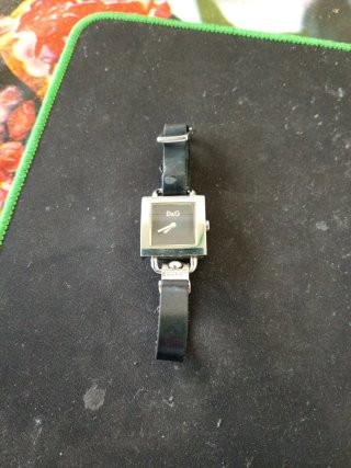 Orologio D&G Quadrato Nero Argento