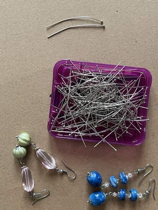 50 Chiodini a Pallina per Creazioni Bijoux