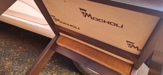 2 Sedie Mocholì Vintage in Tela e Legno