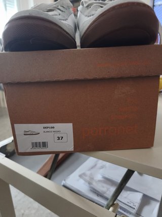 Zapatos Porronet blancos y gris talla 37
