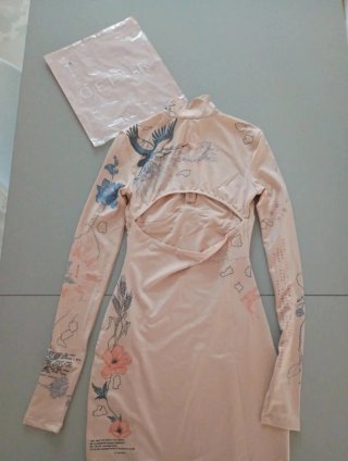Vestito Gepur rosa/beige taglia XS