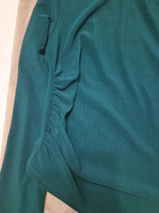Jersey Zara verde botella drapeado