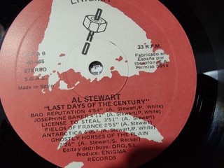 Vinilo Al Stewart Last Days of the Century