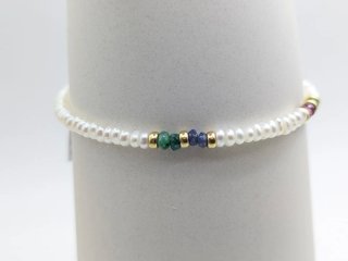 Pulsera Perlas y Oro 18k