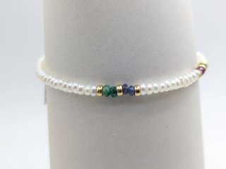 Pulsera Perlas y Oro 18k