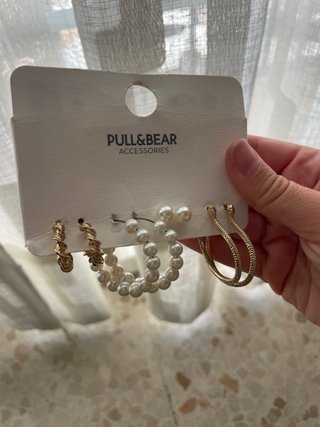 Conjunto Pendientes Dorados Pull&Bear