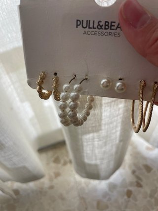 Conjunto Pendientes Dorados Pull&Bear