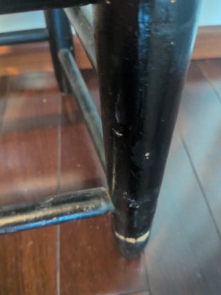 Sillas de madera con asiento de rafia (4 unidades)