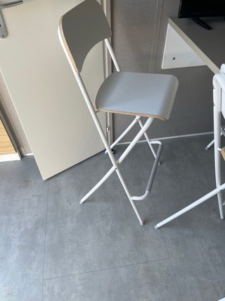 4 Taburetes altos Ikea madera blanco