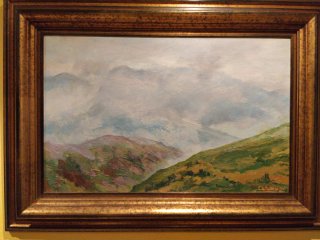 Pintura al óleo paisaje montaña gran formato