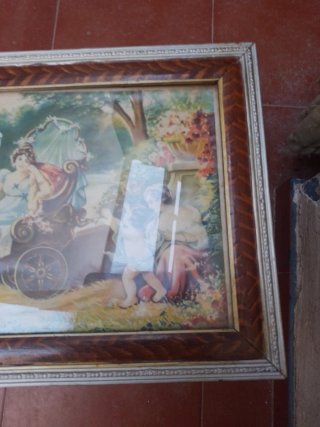 Cuadro antiguo musas y ninfas