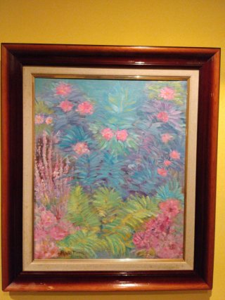 Óleo floral original de Pepita Moro