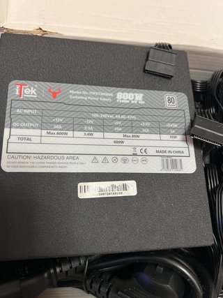 Alimentatore iTek Taurus 600W 80 Plus